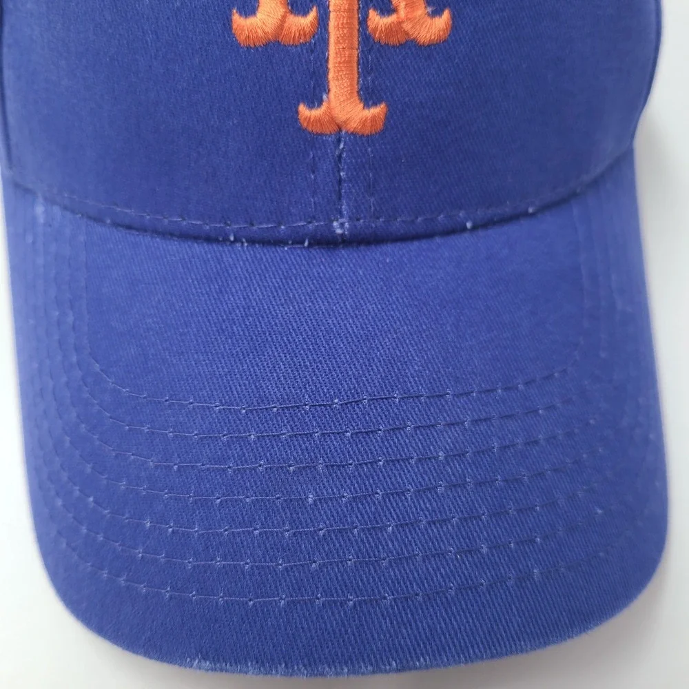 Youth New York Mets Hat Adjustable 47 Brand Blue Orange MLB Baseball Logo Boys